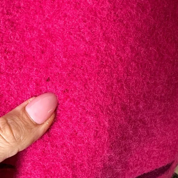 Vintage Giesswein Austrian Wool Jacket Pink Boiled Wool Made in Austria S/M - Picture 13 of 14